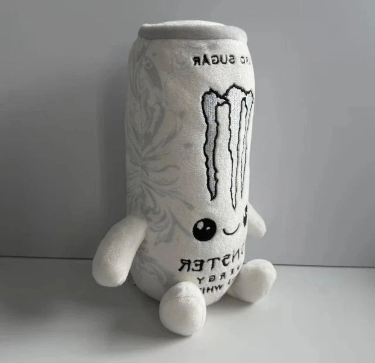 White Energy Drink Can Plush Toy