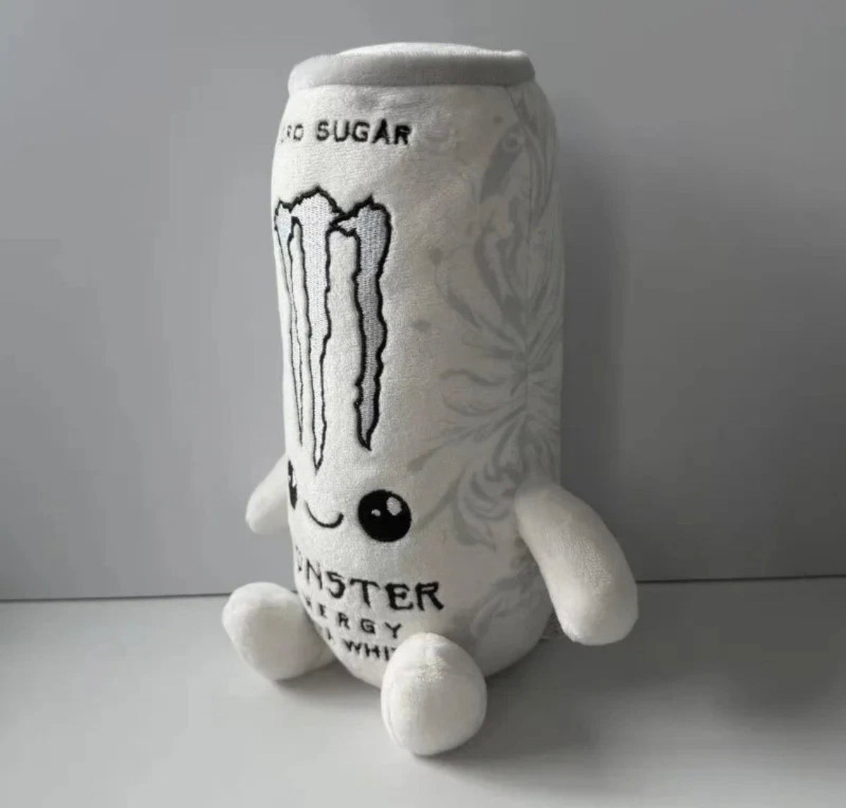 White Energy Drink Can Plush Toy