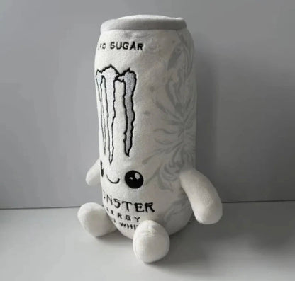 White Energy Drink Can Plush Toy